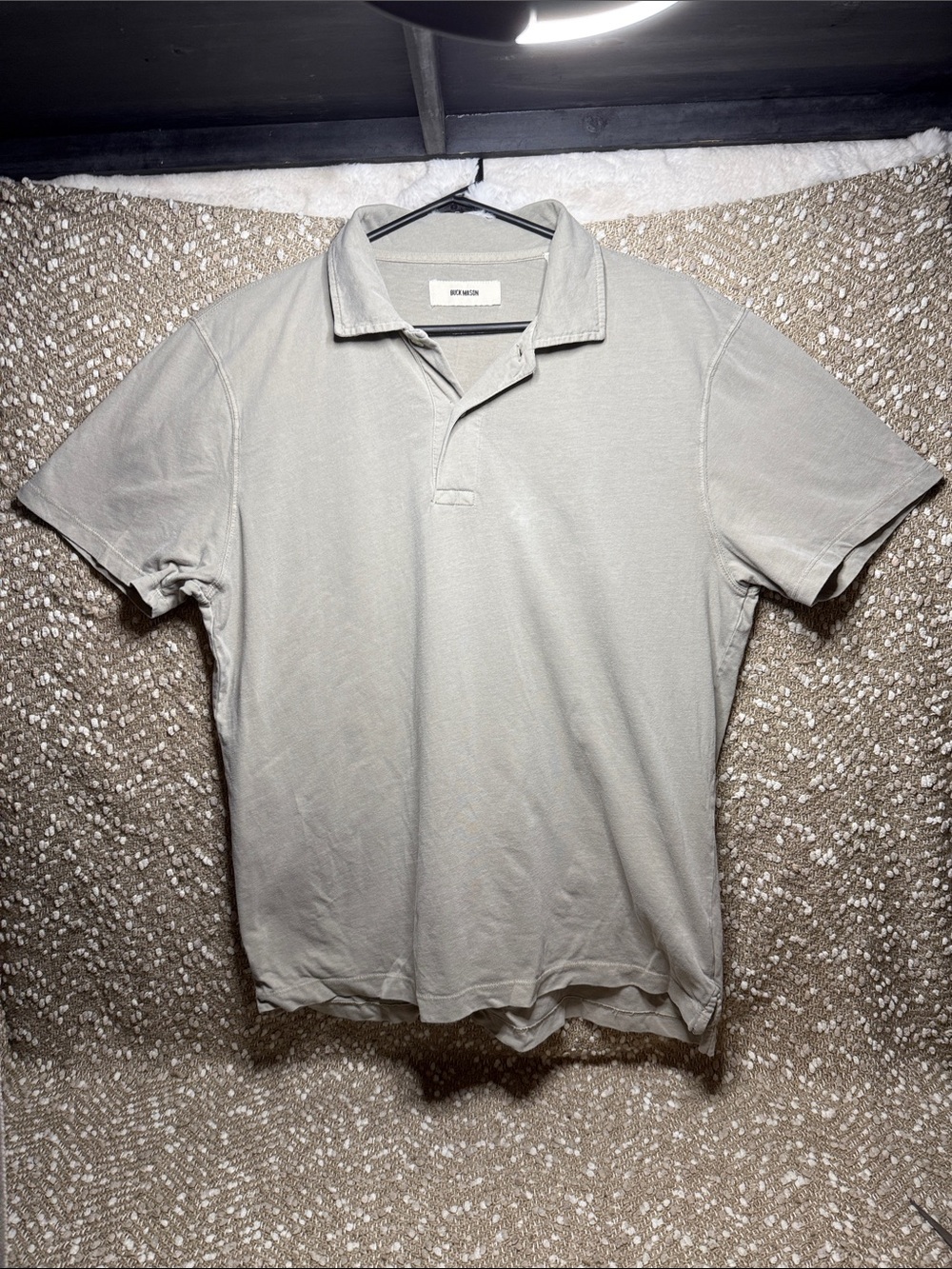 Buck Mason Men’s Light Gray Polo